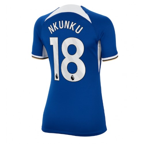 Maillot de foot Chelsea Christopher Nkunku #18 Domicile Femmes 2023-24 Manches Courte
